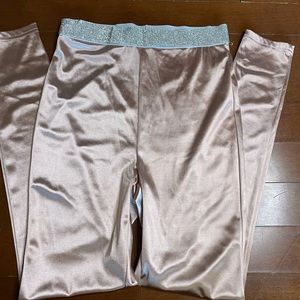 Rose gold leggings with diamond